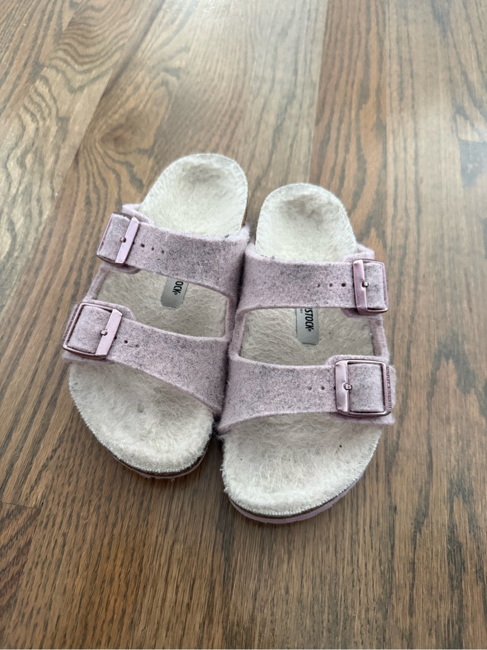 Girl’s Wool Shearling Birkenstock Sandals